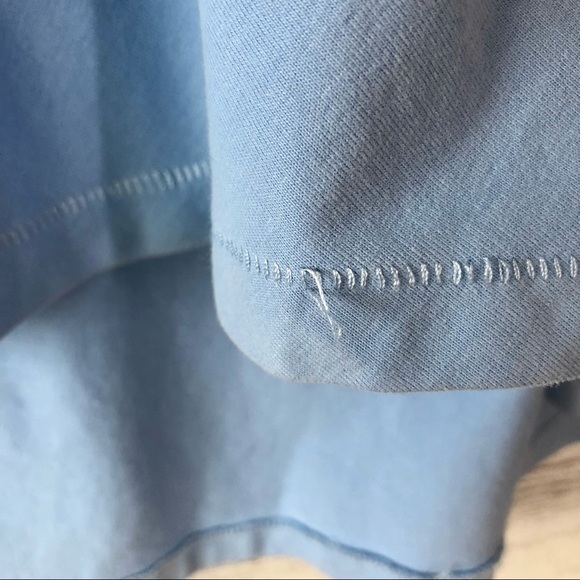 EACH X OTHER Baby Blue Asymmetrical Ruffle Tee - Picture 8 of 8